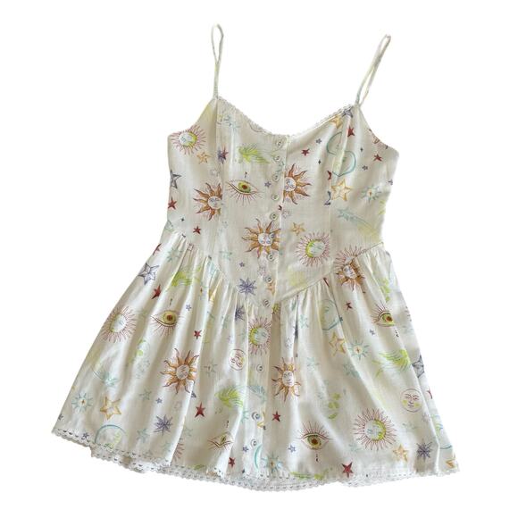 We’re All Pretty Girls In My Orbit Galaxy Print Mini Dress Women’s Size Large - Picture 3 of 12